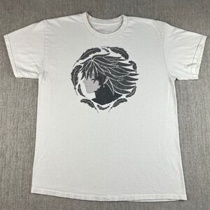 Howls Moving Castle Anime T Shirt Men's Large Off White Studio Ghibli Tee 2004
